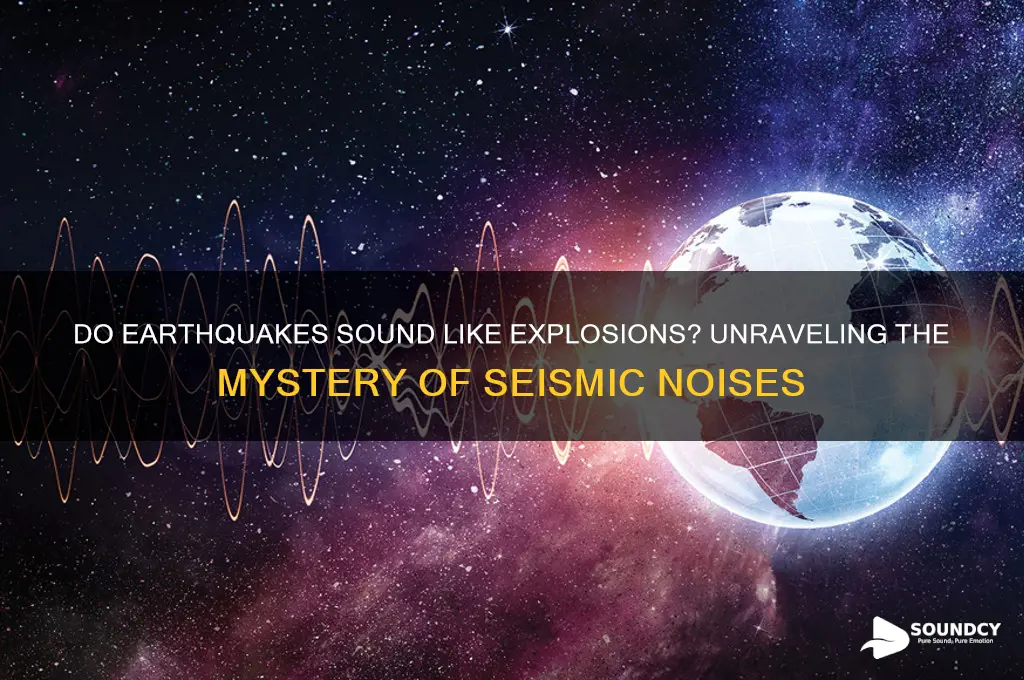do earthquakes sound like explosions