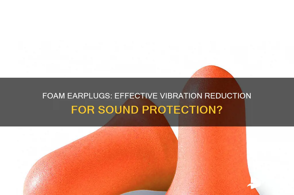 do foam earplugs reduce the rate of sound vibration