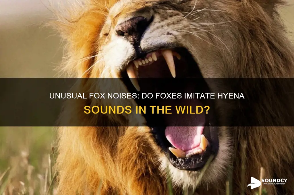 do foxes make hyena sounds