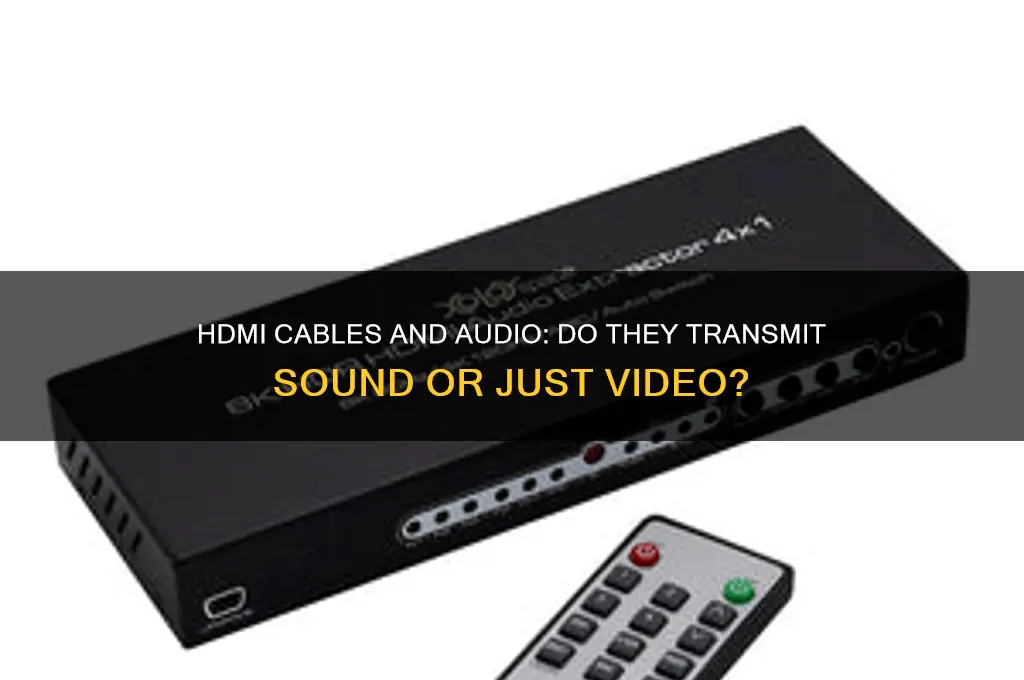 do hdmi cables have sound