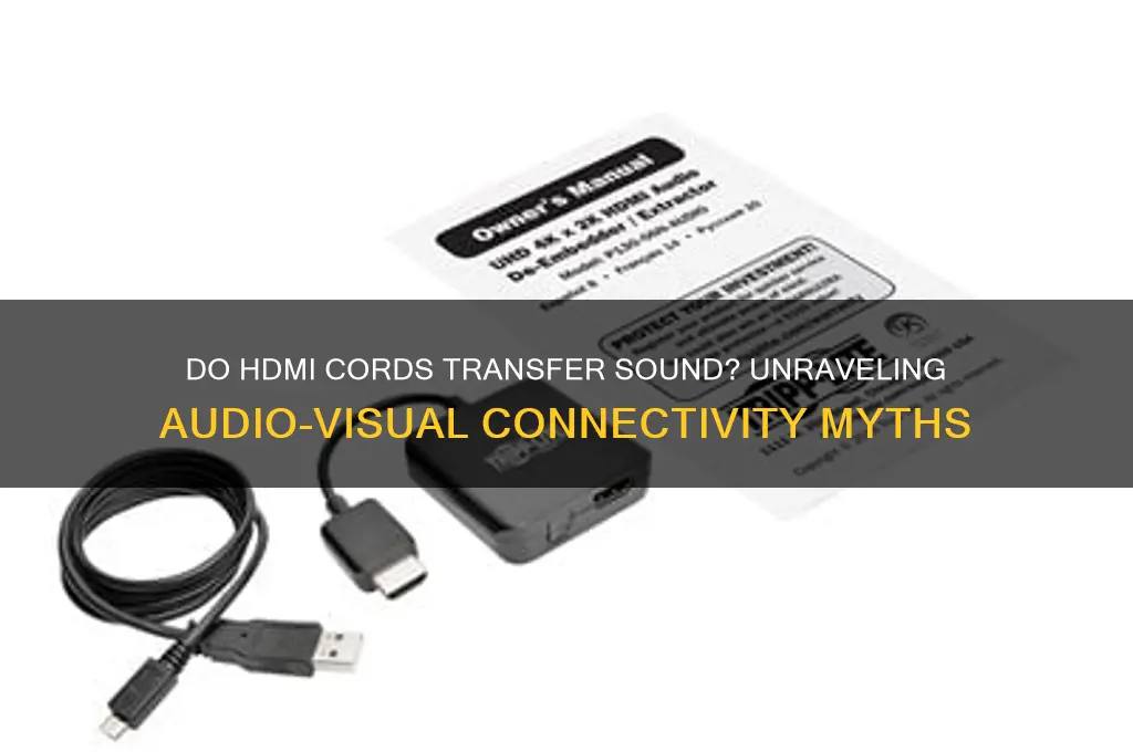 do hdmi cords tranfer sound