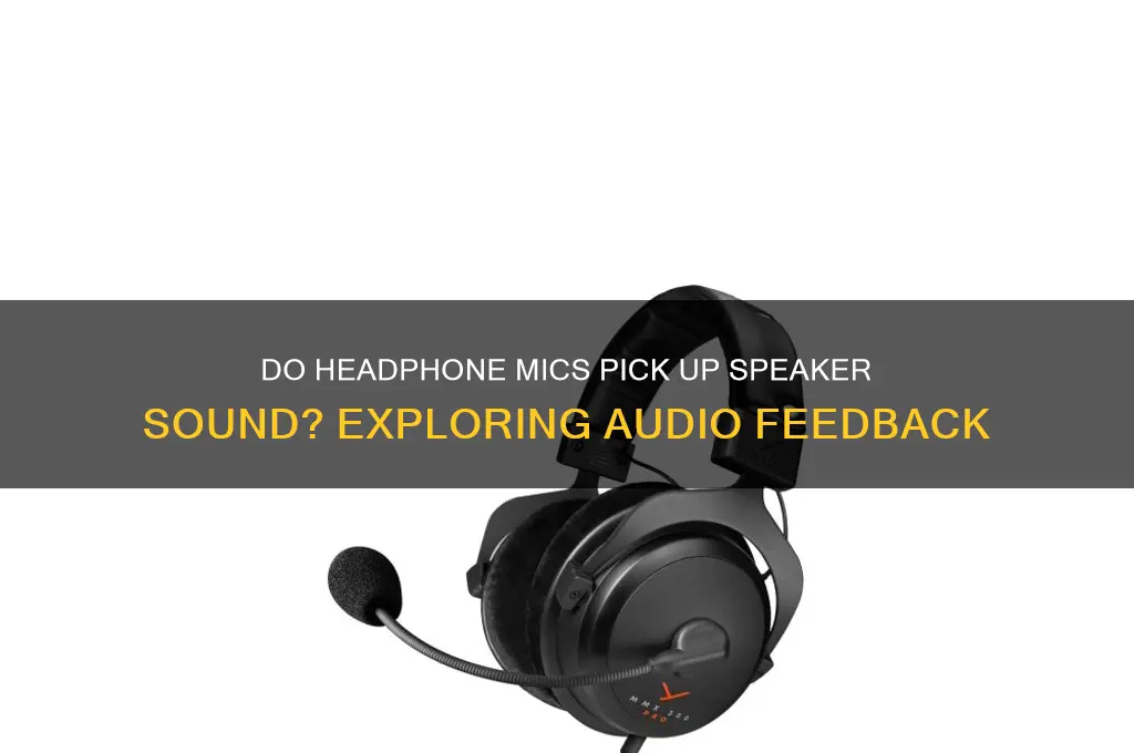 do headphone mics pic up sound from the speakers