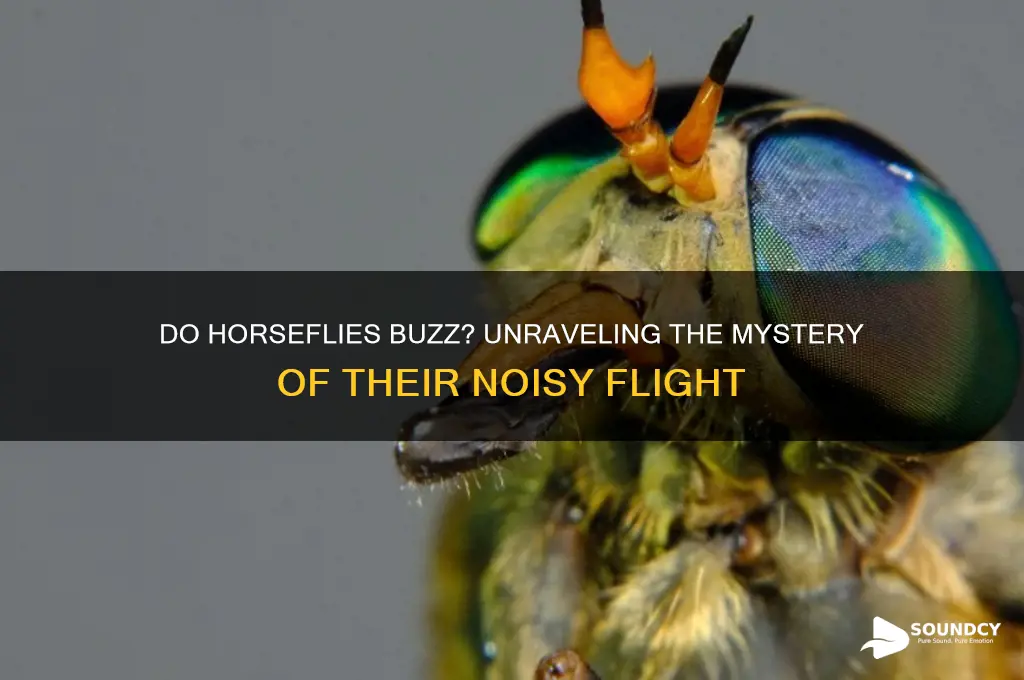do horsefly make buzzing sound