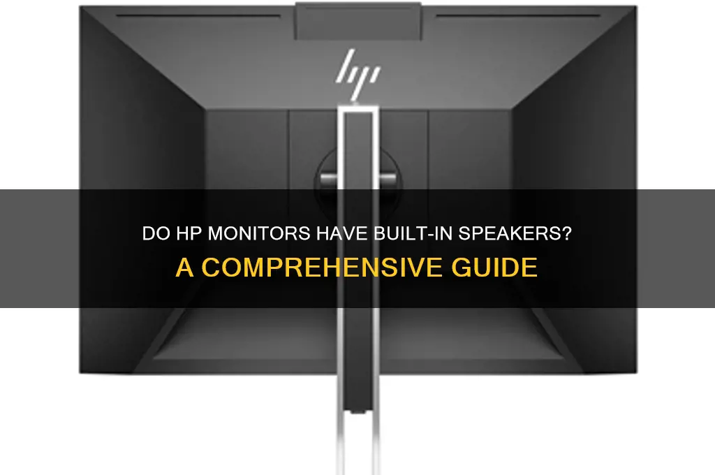 do hp monitors have sound