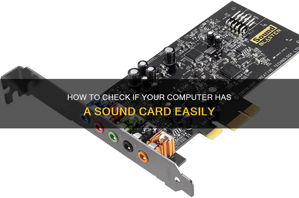 do i have a sound card on my computer