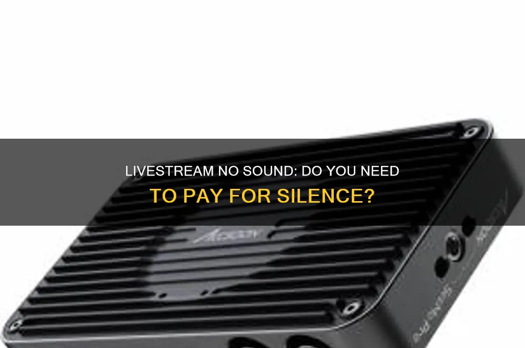do i have to pay for livestream no sound