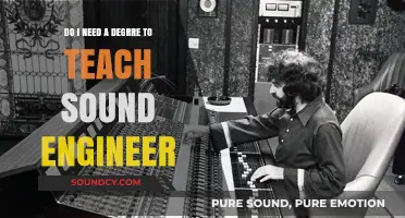 Teaching Sound Engineering: Degree Required or Not?