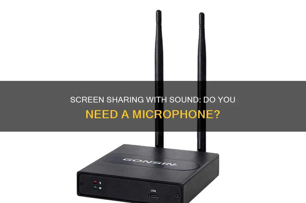 do i need microphone to share screens with sound