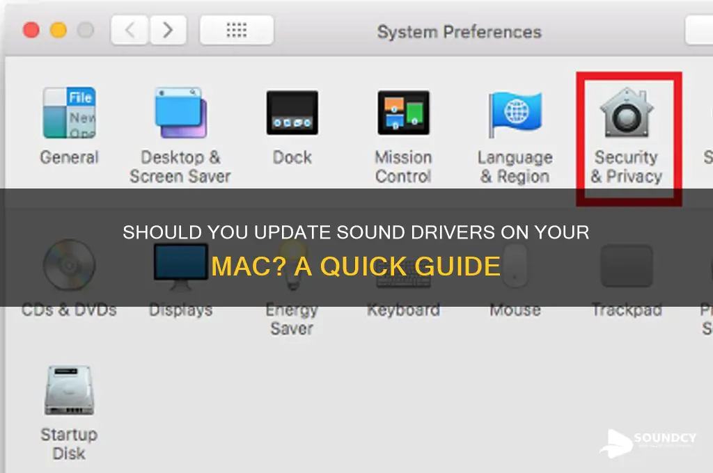 do i need to update sound drivers on mac