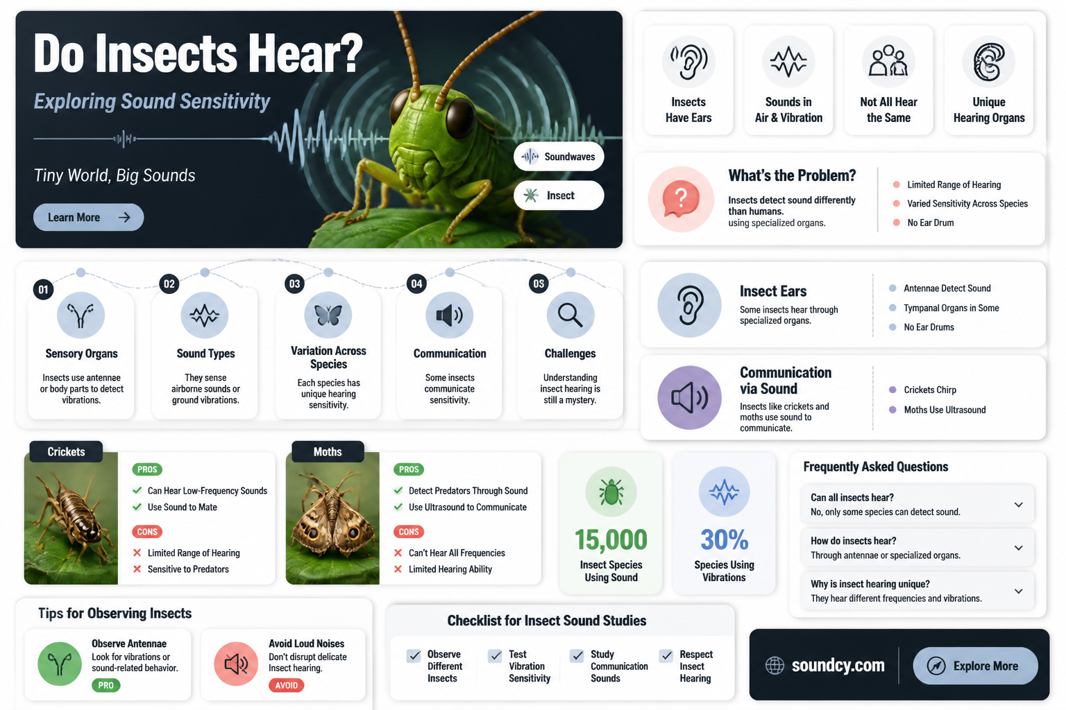 are insects sensitive to sound