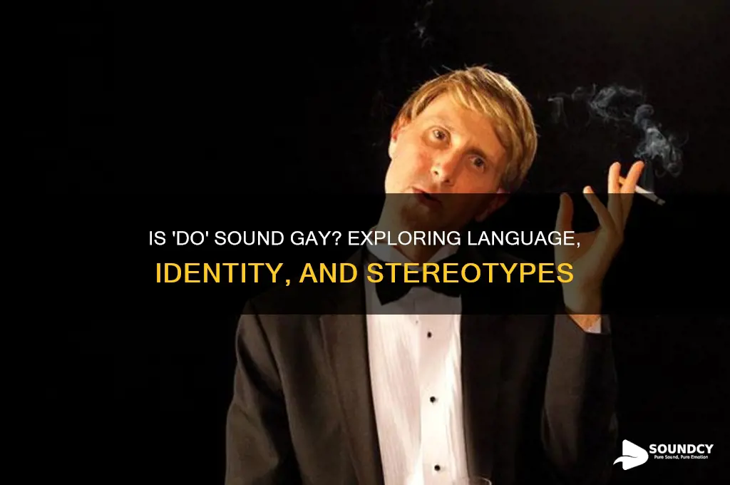 do is sound gay gay