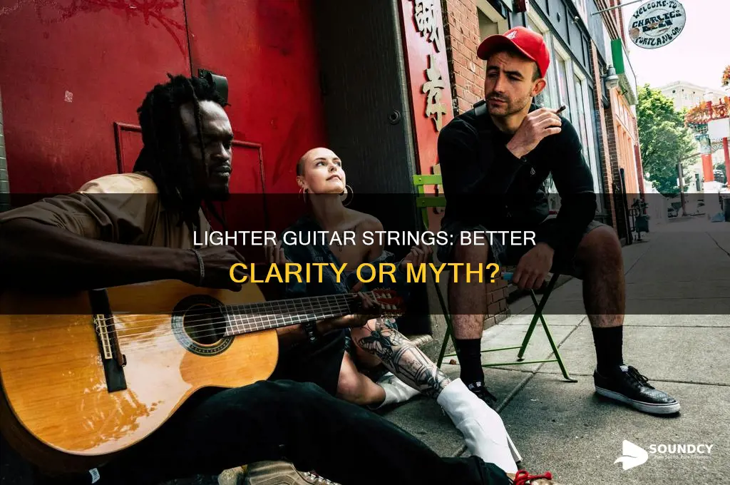 do lighter gauge strings sound clearer
