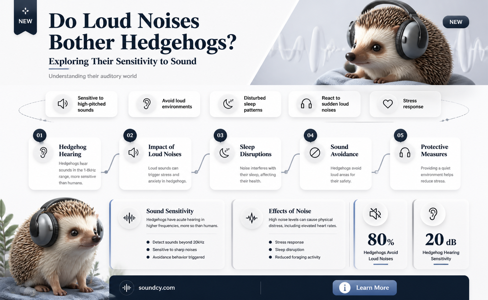 are hedgehogs sensitive to sound