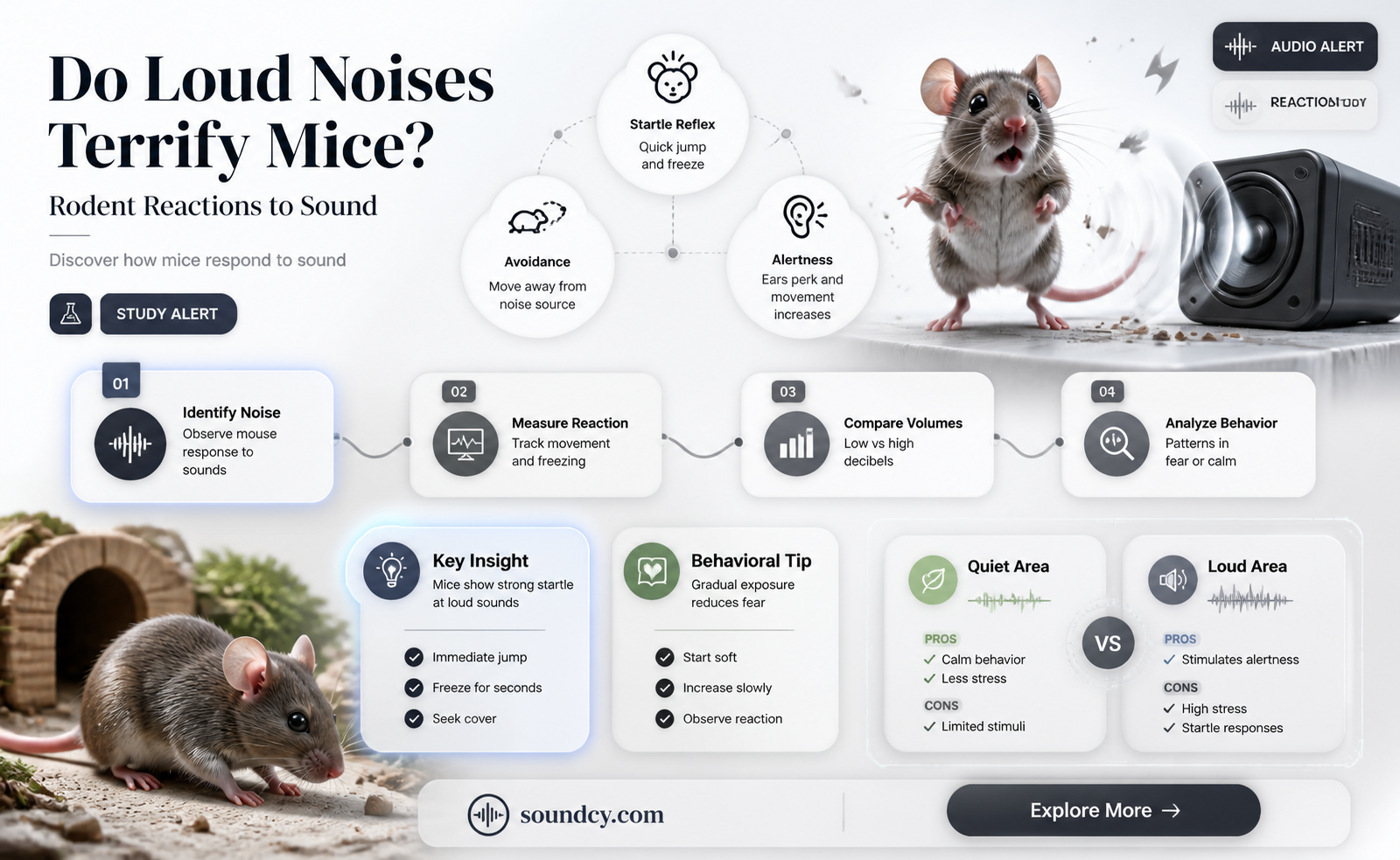 are mice scarred of sound