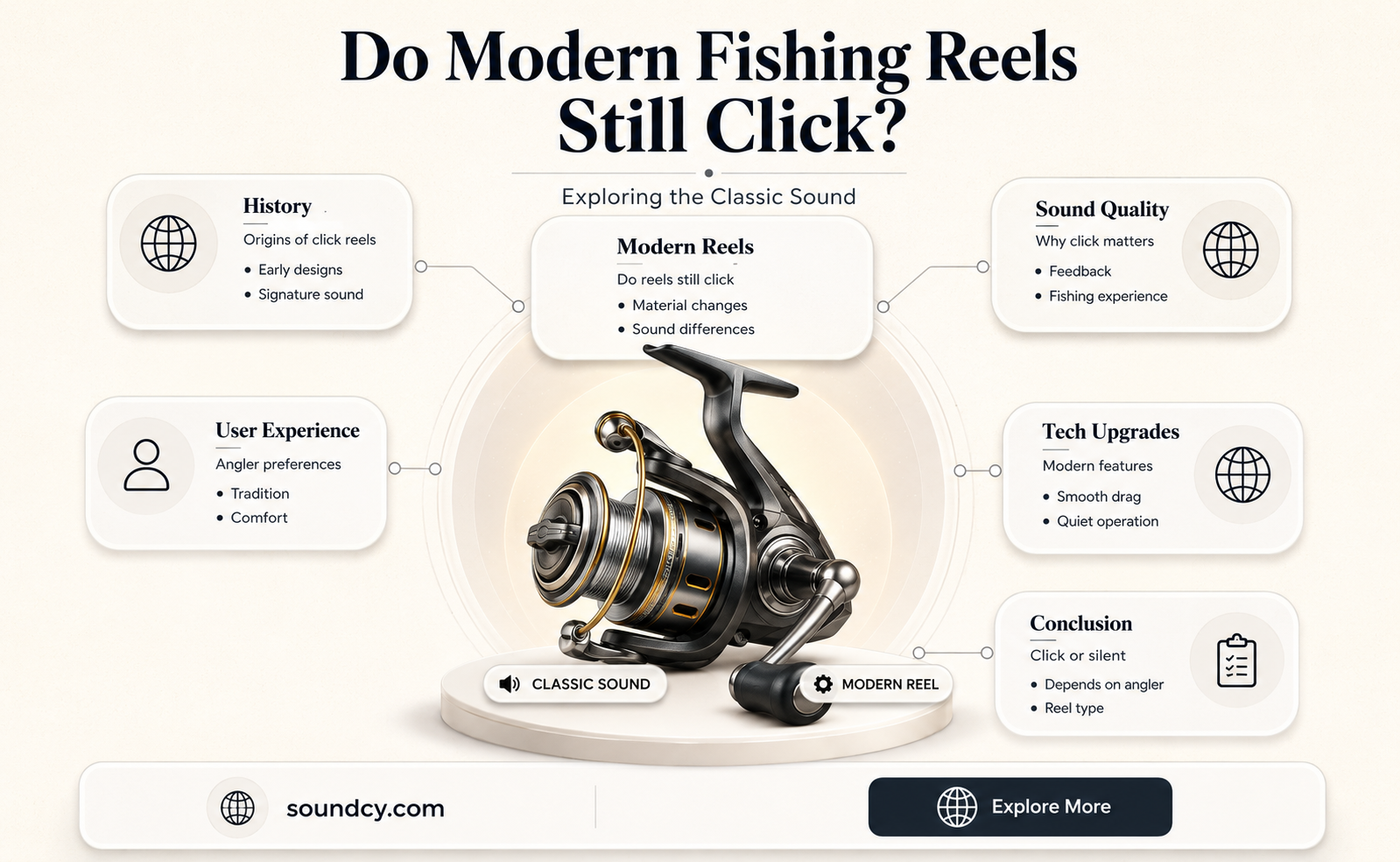 do any fishing reels make the clicking sound anymore