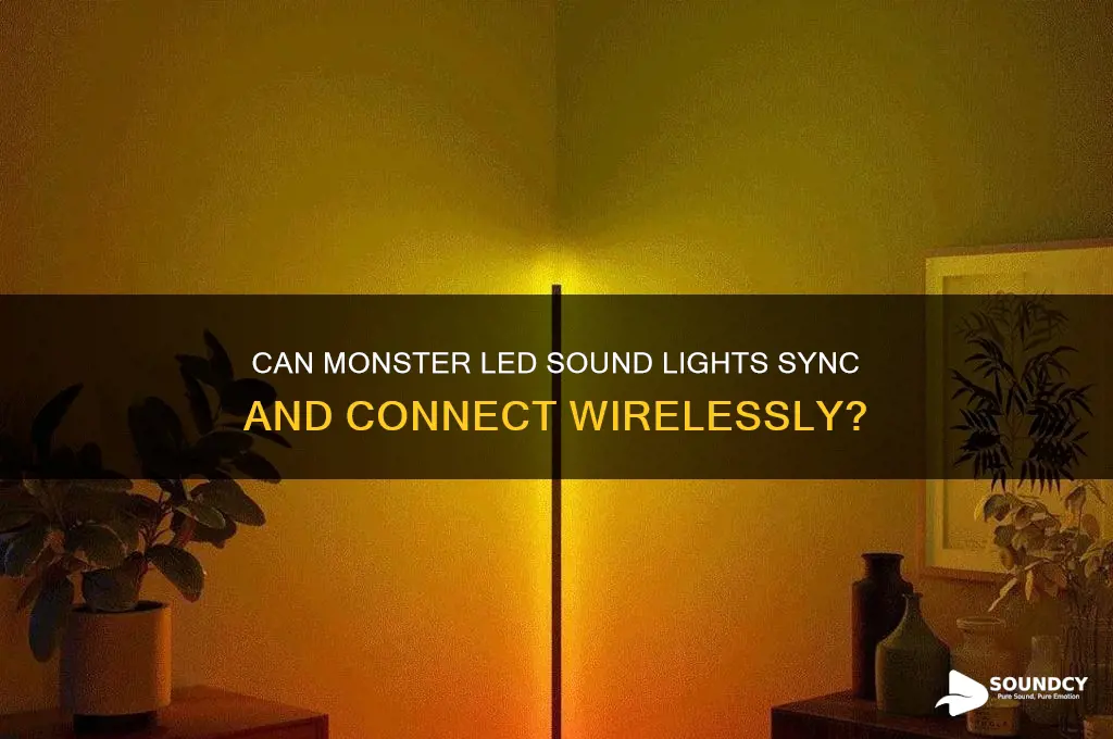 do monster led sound lights connect to each other
