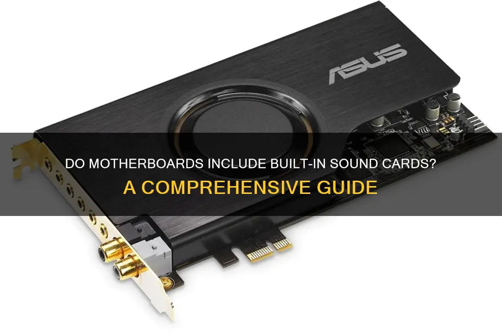 do motherboards come with sound