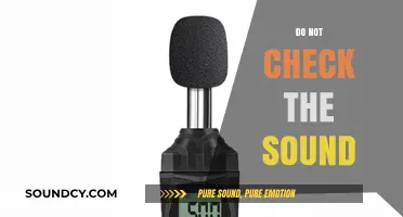 Avoid the Urge: Why You Shouldn't Check the Sound