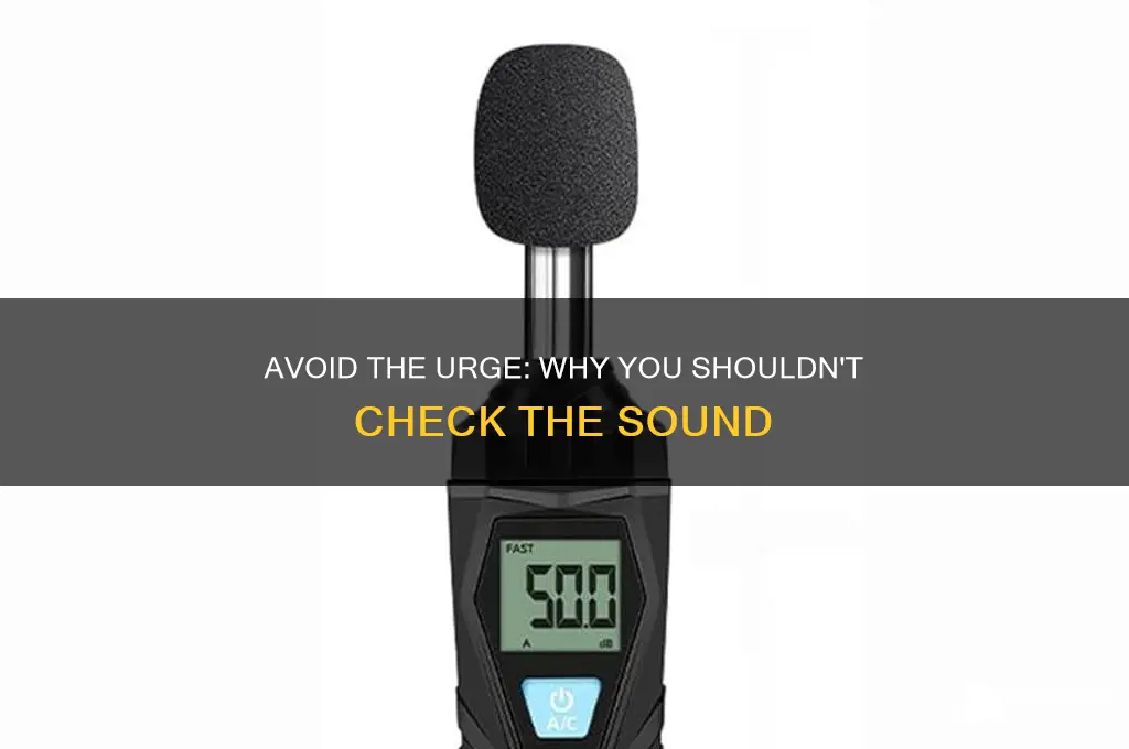 do not check the sound