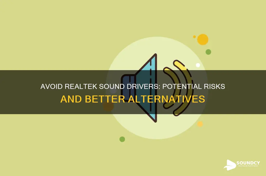 do not install realtek sound