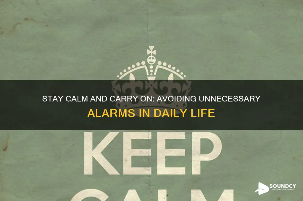 do not sound an alarm whatever you are doing