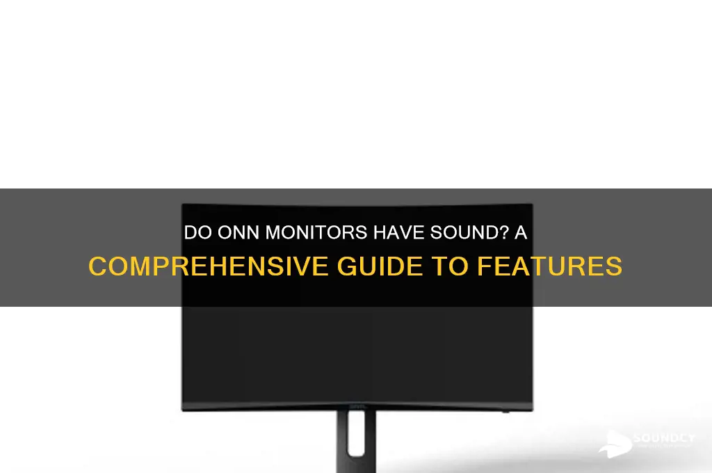 do onn monitors have sound