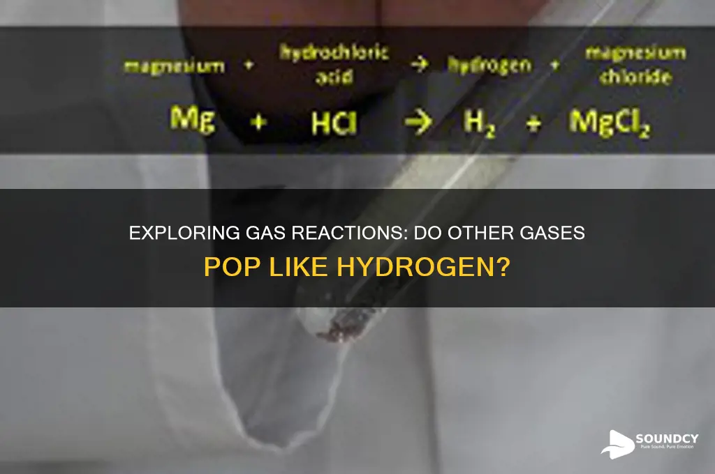 do other gases make a popping sound when reacting