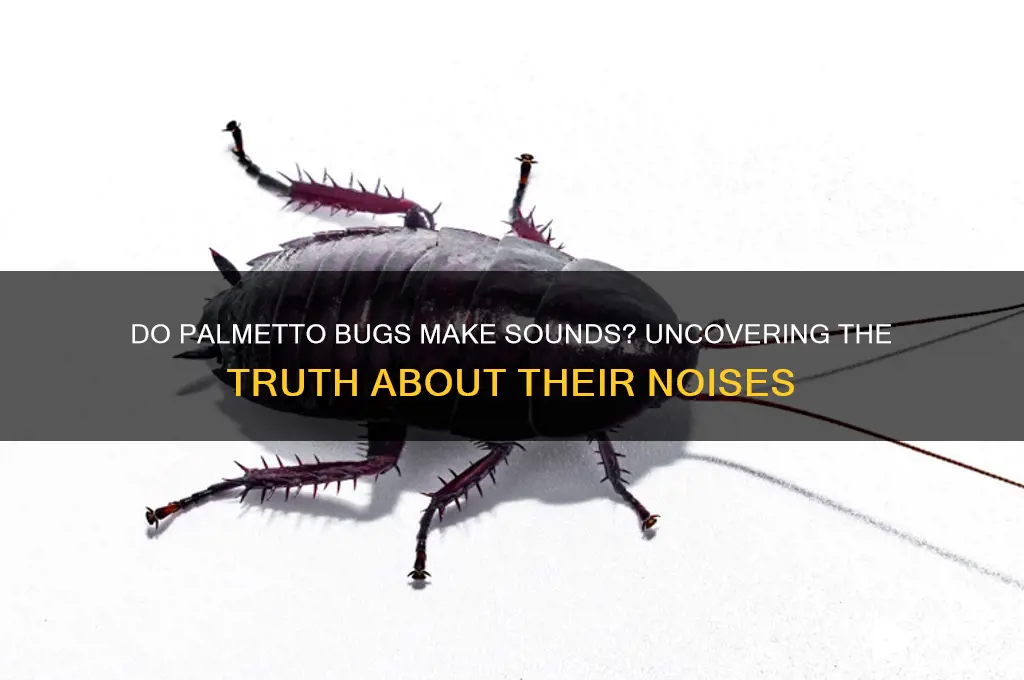 do palmetto bugs make sounds