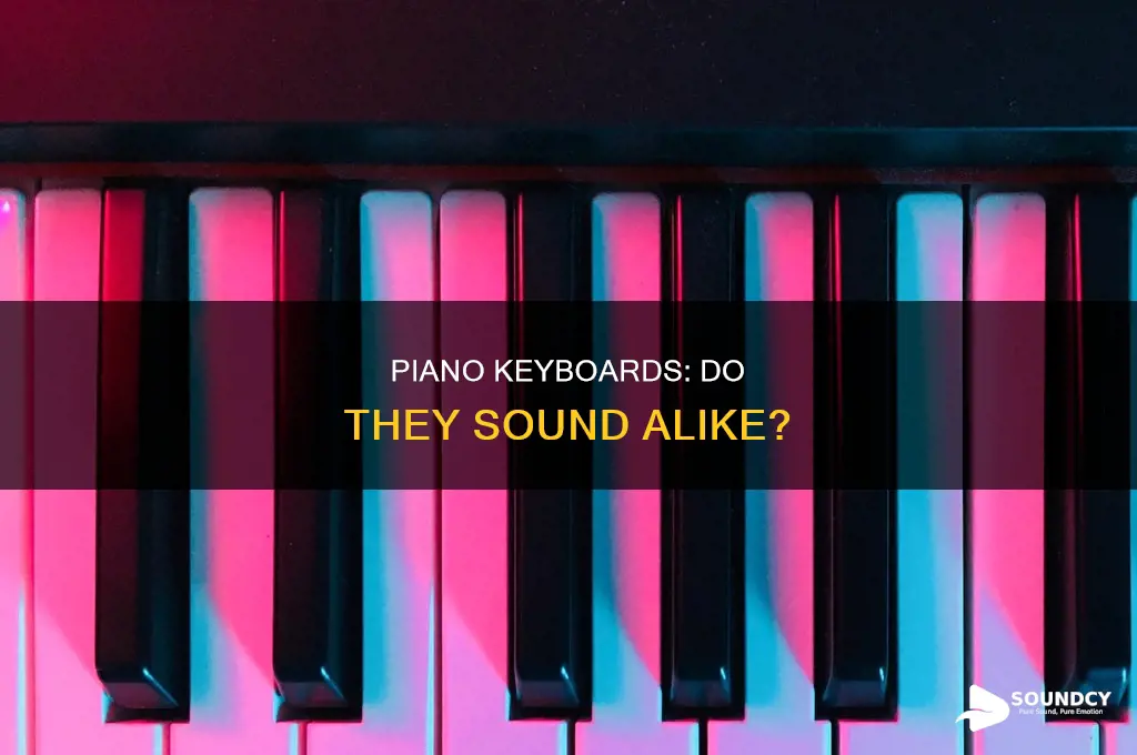 do piano keyboards sound the same