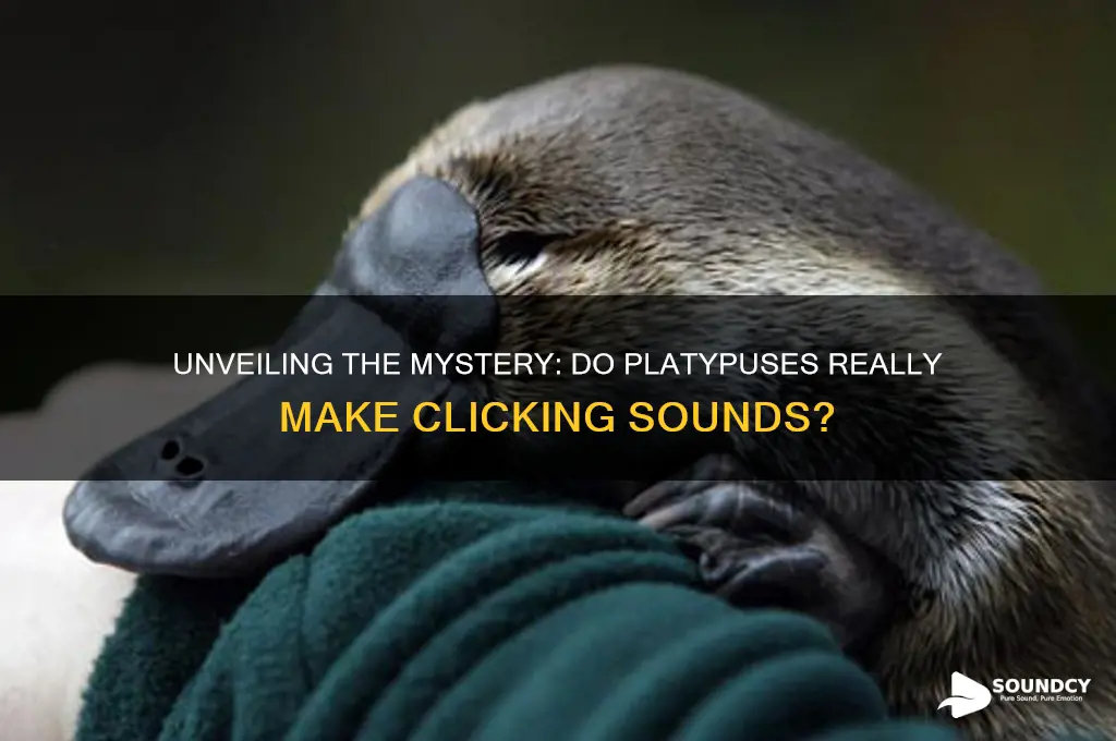do platypus make clicking sounds
