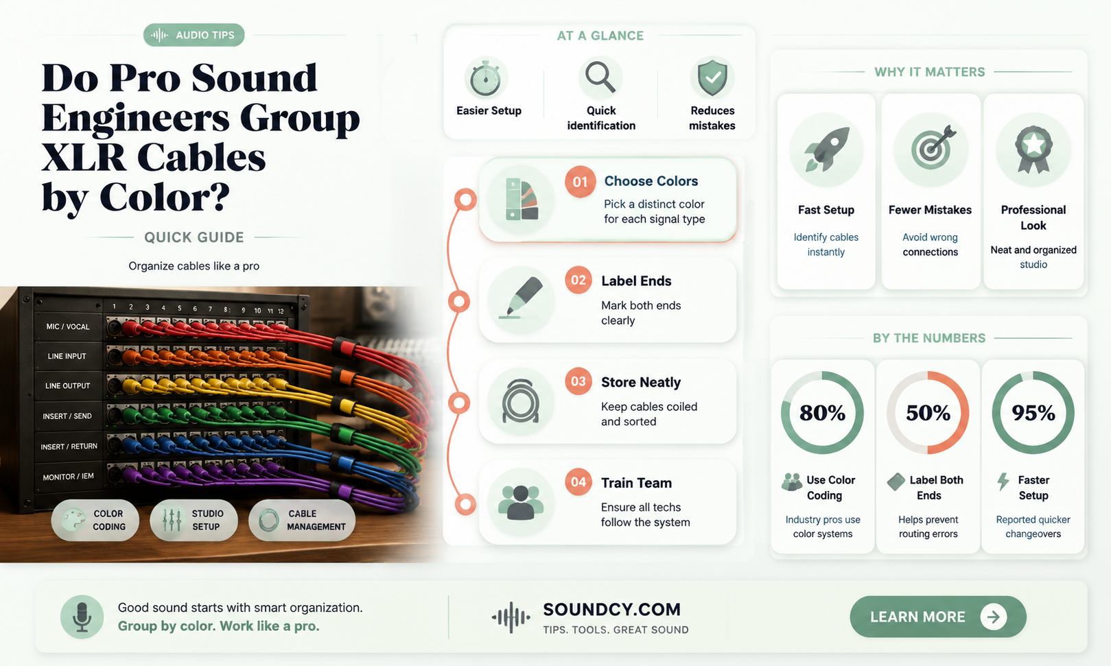 are xlr cables grouped by color in pro sound