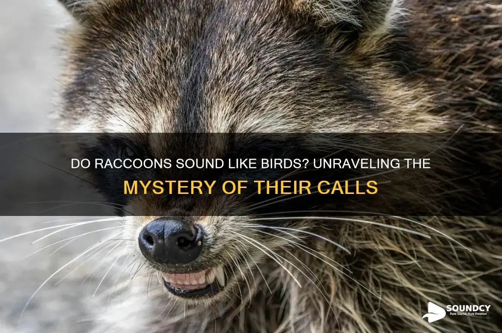 do raccoons sound like birds