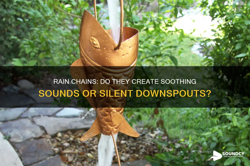 do rain chains make sounds