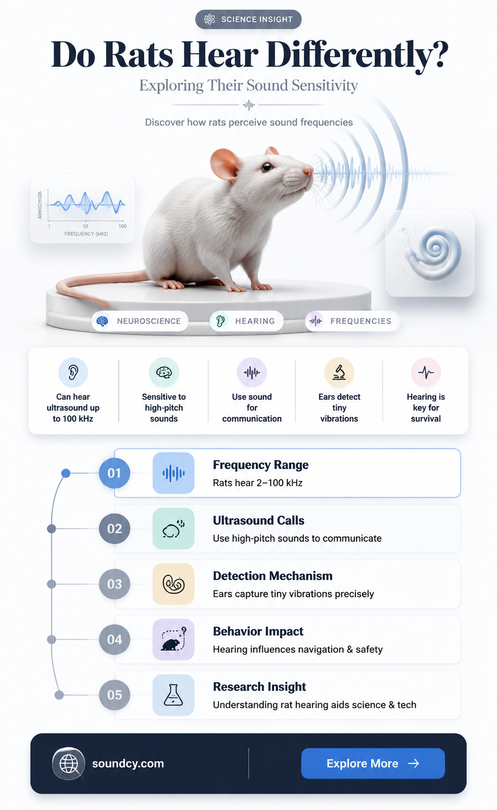 are rats sensitive to sound