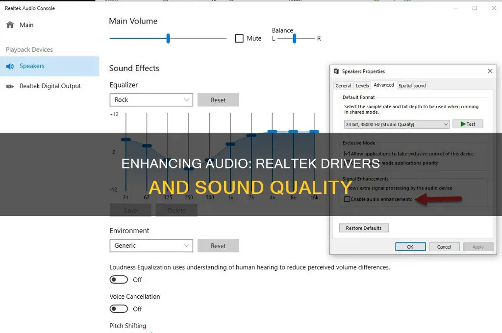 do realtek drivers improve sound quality