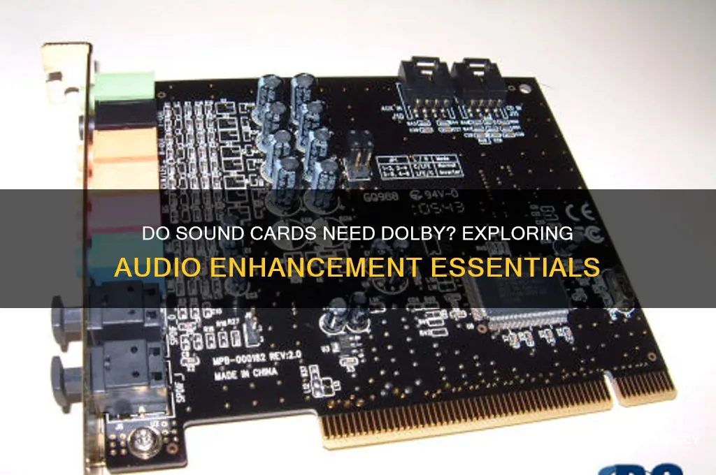 do sound cards need dolby