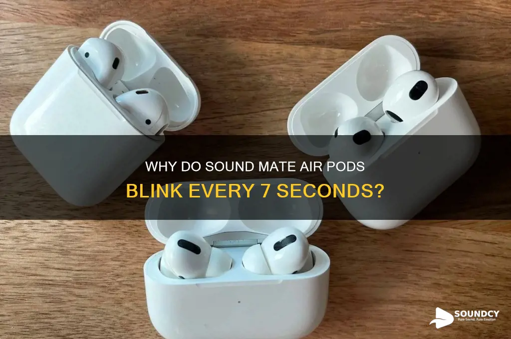 do sound mate air pods blink every 7 seconds