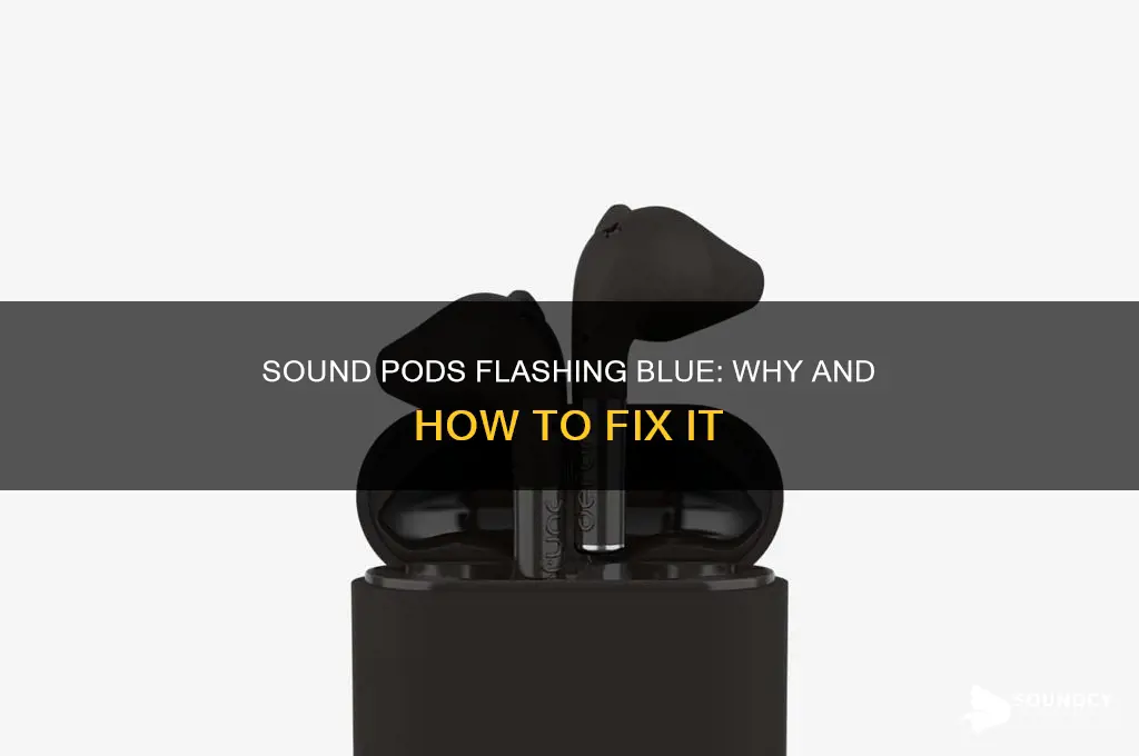 do sound pods keep flashing blue