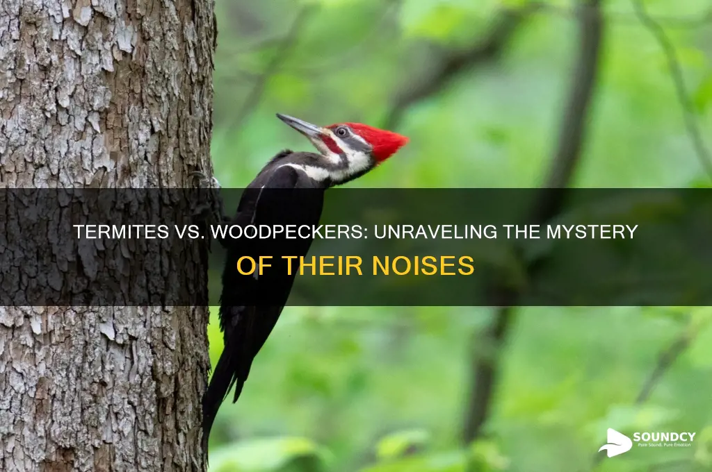 do termites sound like woodpeckers