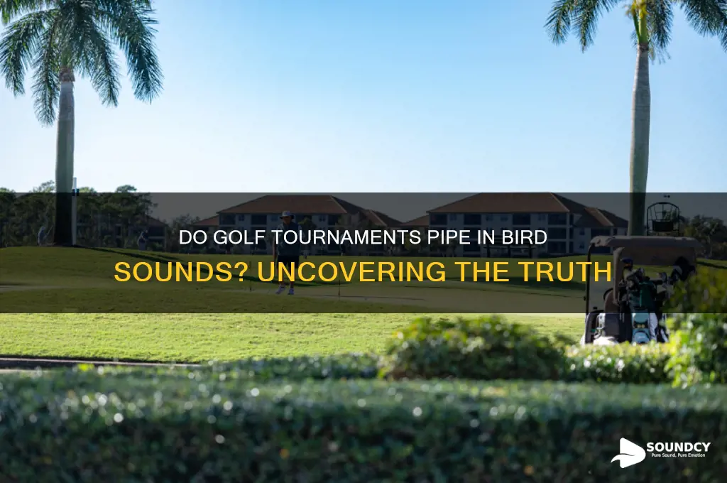 do they pipe in bird sounds at golf tournaments