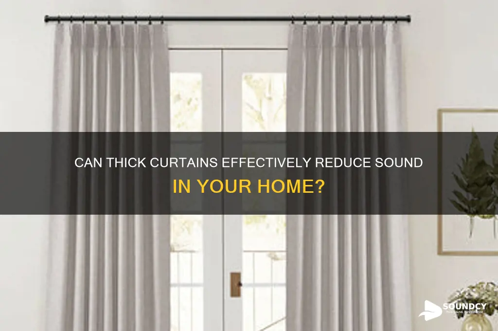 do thick curtains reduce sound