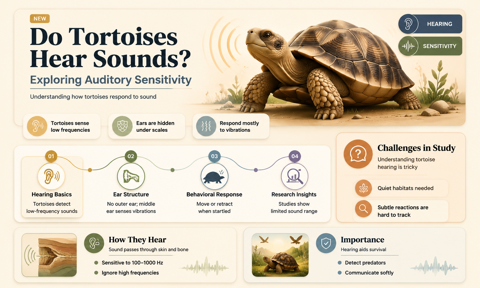 are tortoises sensitive to sound