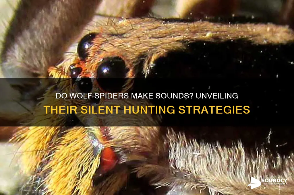 do wolf spiders make sounds