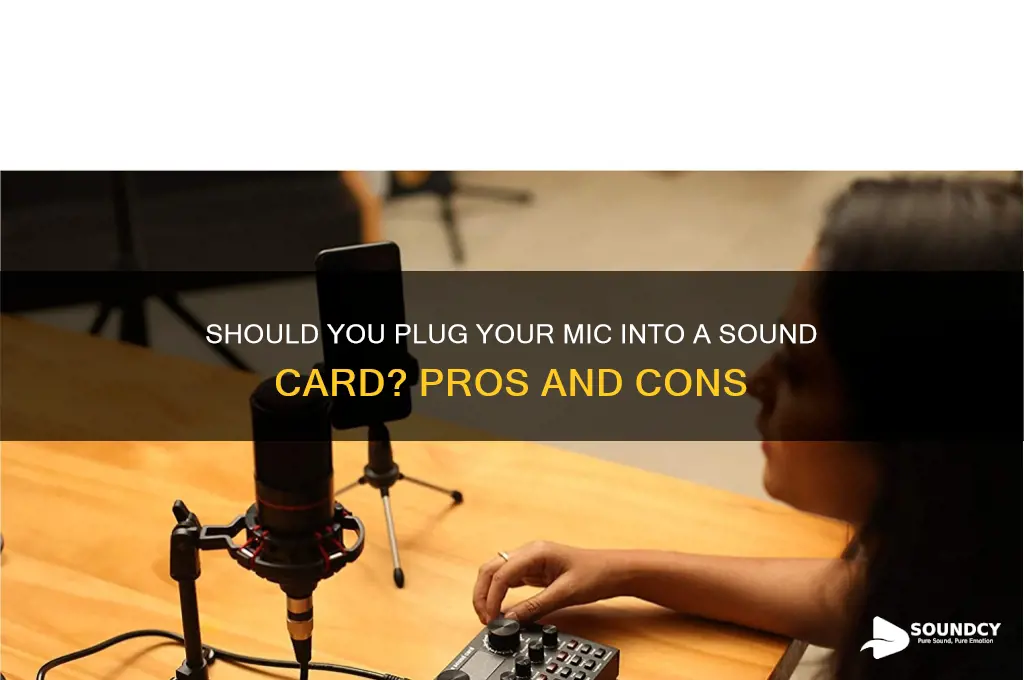 do you plug your mic into a sound card