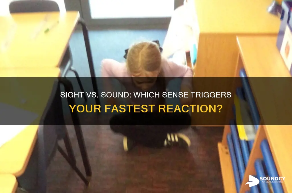 do you react more quickly to sight or sound