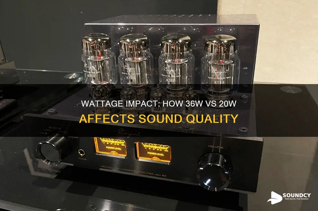 does 36watts vs 20watts make a differecne in sounds
