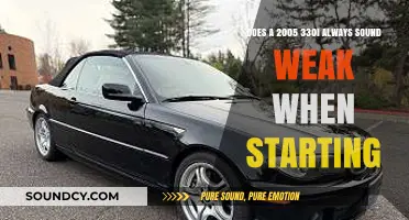 Is Your 2005 330i's Weak Start Sound Normal?
