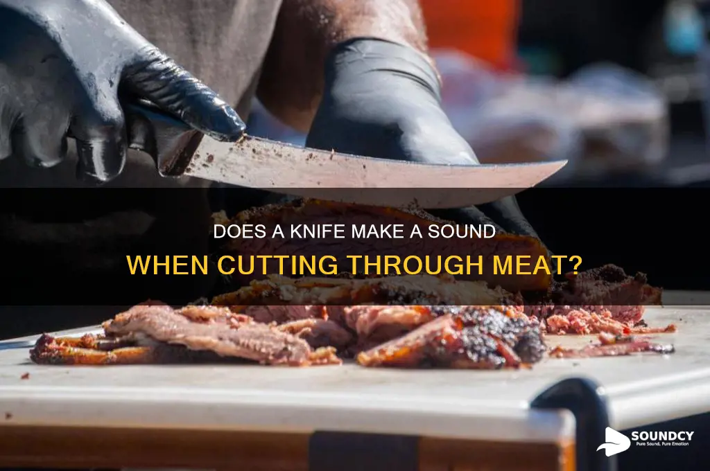 does a knife make a sound going through meat