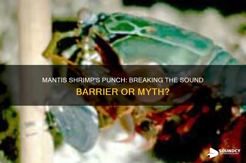 does a mantis shrimp punch break the sound barrier