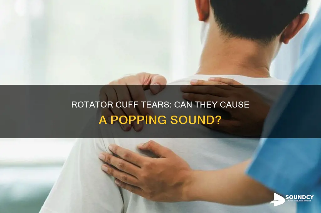 does a rotator cuff tear make a popping sound